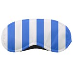 Vertical Stripes - White and Cornflower Blue Sleeping Mask