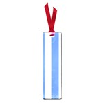 Vertical Stripes - White and Cornflower Blue Small Book Mark