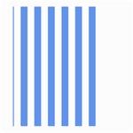 Vertical Stripes - White and Cornflower Blue Large Garden Flag (Two Sides)