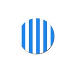 Vertical Stripes - White and Dodger Blue Golf Ball Marker (10 pack)