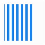 Vertical Stripes - White and Dodger Blue Small Garden Flag (Two Sides)