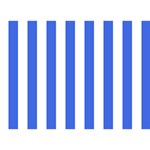 Vertical Stripes - White and Royal Blue Birthday Cake 3D Greeting Card (7x5)