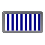 Vertical Stripes - White and Dark Blue Memory Card Reader (Mini)