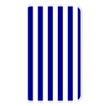 Vertical Stripes - White and Dark Blue Memory Card Reader (Rectangular)