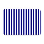 Vertical Stripes - White and Dark Blue Plate Mat