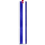 Vertical Stripes - White and Dark Blue Large Book Mark