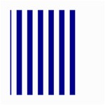 Vertical Stripes - White and Dark Blue Small Garden Flag (Two Sides)