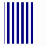 Vertical Stripes - White and Dark Blue Large Garden Flag (Two Sides)