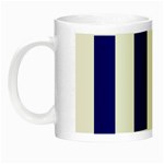 Vertical Stripes - White and Dark Blue Night Luminous Mug