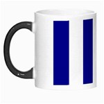 Vertical Stripes - White and Dark Blue Morph Mug