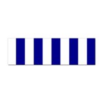 Vertical Stripes - White and Dark Blue Sticker (Bumper)