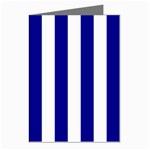 Vertical Stripes - White and Dark Blue Greeting Cards (Pkg of 8)