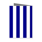 Vertical Stripes - White and Dark Blue Mini Greeting Cards (Pkg of 8)