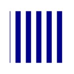 Vertical Stripes - White and Dark Blue Greeting Card 5  x 7 