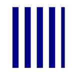 Vertical Stripes - White and Dark Blue Greeting Card 4.5  x 6 