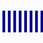 Vertical Stripes - White and Dark Blue 4  x 8  Photo Cards