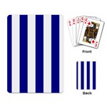 Vertical Stripes - White and Dark Blue Playing Cards Single Design