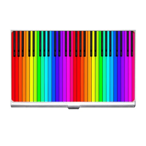 Rainbow Piano Keyboard Business Card Holder from ArtsNow.com Front