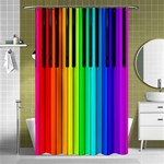 Rainbow Piano Keyboard Shower Curtain 48  x 72  (Small)