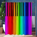 Rainbow Piano Keyboard Shower Curtain 60  x 72  (Medium)