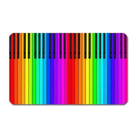 Rainbow Piano Keyboard  Magnet (Rectangular) from ArtsNow.com Front