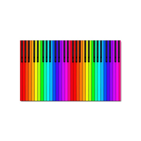 Rainbow Piano Keyboard  Sticker (Rectangular) from ArtsNow.com Front