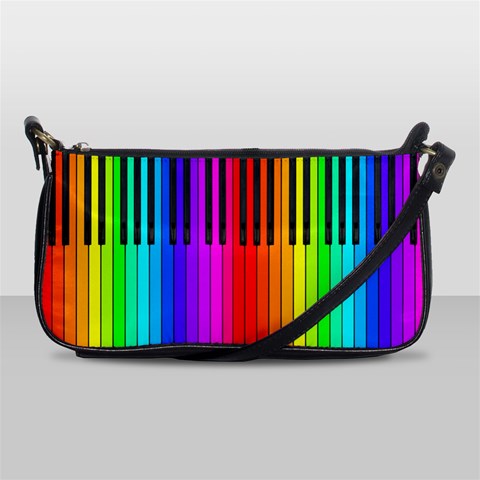 Rainbow Piano Keyboard  Shoulder Clutch Bag from ArtsNow.com Front