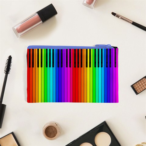 Rainbow Piano Keyboard Cosmetic Bag (XS) from ArtsNow.com Back