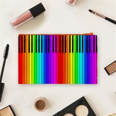 Rainbow Piano Keyboard Cosmetic Bag (Medium) from ArtsNow.com Back