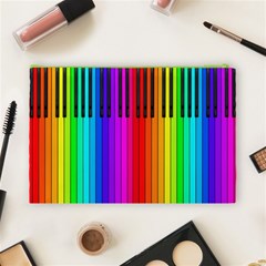 Rainbow Piano Keyboard  Cosmetic Bag (Large) from ArtsNow.com Back