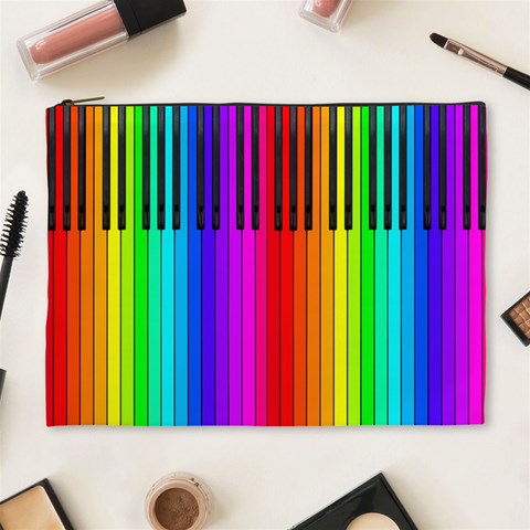 Rainbow Piano Keyboard  Cosmetic Bag (XL) from ArtsNow.com Front