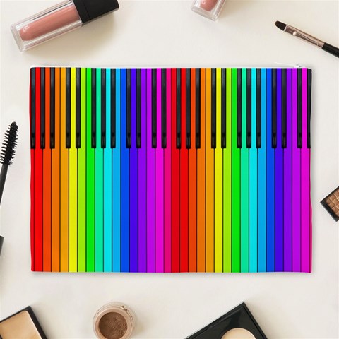 Rainbow Piano Keyboard  Cosmetic Bag (XL) from ArtsNow.com Back