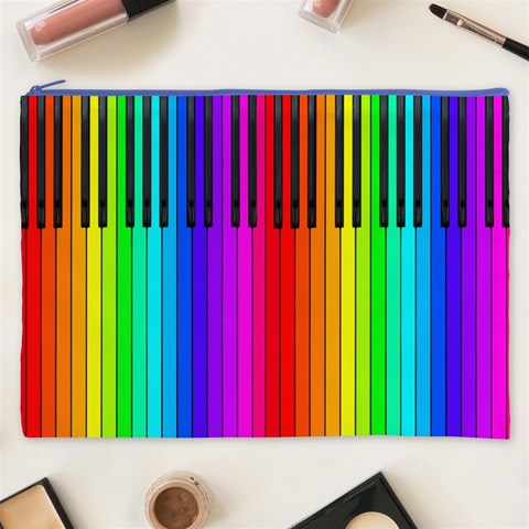 Rainbow Piano Keyboard  Cosmetic Bag (XXXL) from ArtsNow.com Front