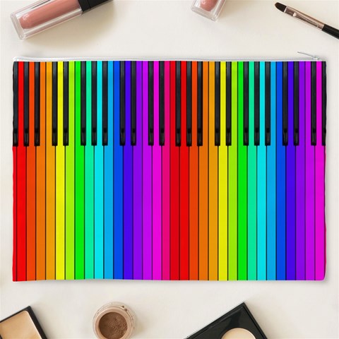 Rainbow Piano Keyboard  Cosmetic Bag (XXXL) from ArtsNow.com Back