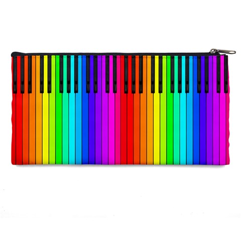 Rainbow Piano Keyboard  Pencil Case from ArtsNow.com Back