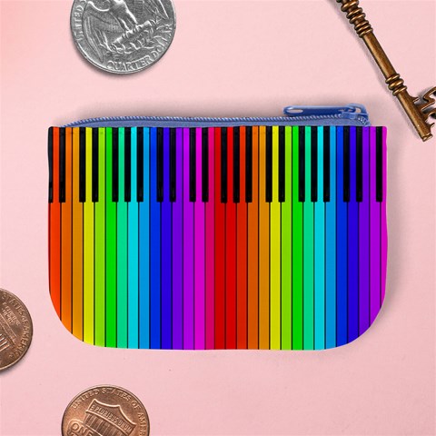 business card rainbow keyboard 3 Mini Coin Purse from ArtsNow.com Back