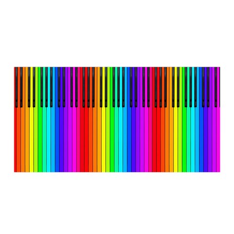 Rainbow Piano Keyboard  Satin Wrap from ArtsNow.com Front