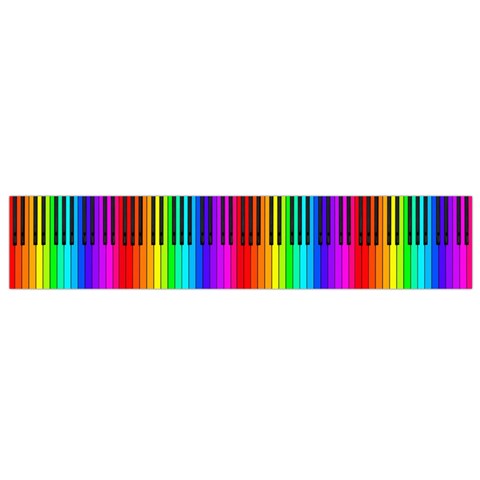 Rainbow Piano Keyboard  Flano Scarf (Small) from ArtsNow.com Front