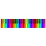 business card rainbow keyboard 5 Flano Scarf (Small)