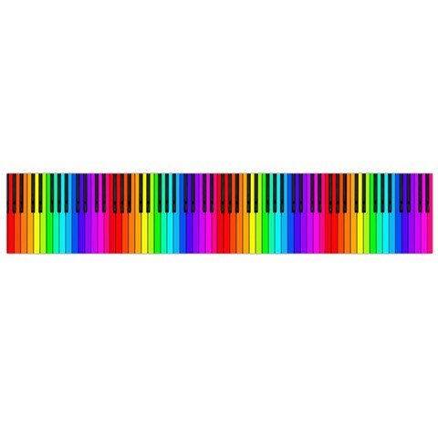 Rainbow Piano Keyboard  Flano Scarf (Large) from ArtsNow.com Front