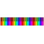 Rainbow Piano Keyboard  Flano Scarf (Large)