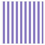 Vertical Stripes - White and Ube Violet Large Satin Scarf (Square)