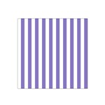 Vertical Stripes - White and Ube Violet Satin Bandana Scarf