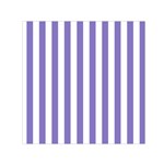 Vertical Stripes - White and Ube Violet Small Satin Scarf  (Square)