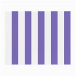 Vertical Stripes - White and Ube Violet Small Glasses Cloth