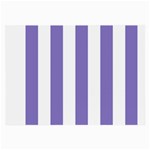 Vertical Stripes - White and Ube Violet Large Glasses Cloth