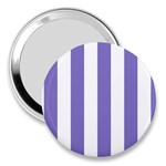 Vertical Stripes - White and Ube Violet 3  Handbag Mirror