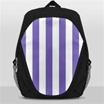 Vertical Stripes - White and Ube Violet Backpack Bag