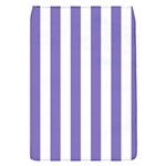 Vertical Stripes - White and Ube Violet Removable Flap Cover (S)