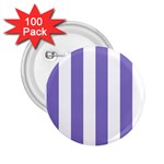 Vertical Stripes - White and Ube Violet 2.25  Button (100 pack)